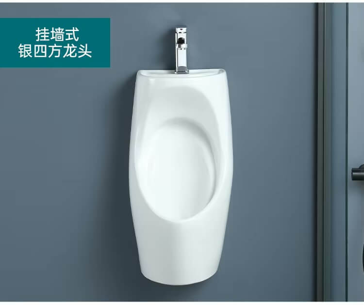 Integrated Ceramic Toilet with Washbasin  Household men's water-saving vertical wall mounted induction with washbasins sinks Bathroom toilets WC furniture hardware