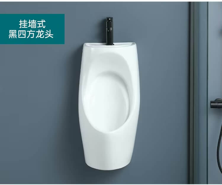 Integrated Ceramic Toilet with Washbasin  Household men's water-saving vertical wall mounted induction with washbasins sinks Bathroom toilets WC furniture hardware
