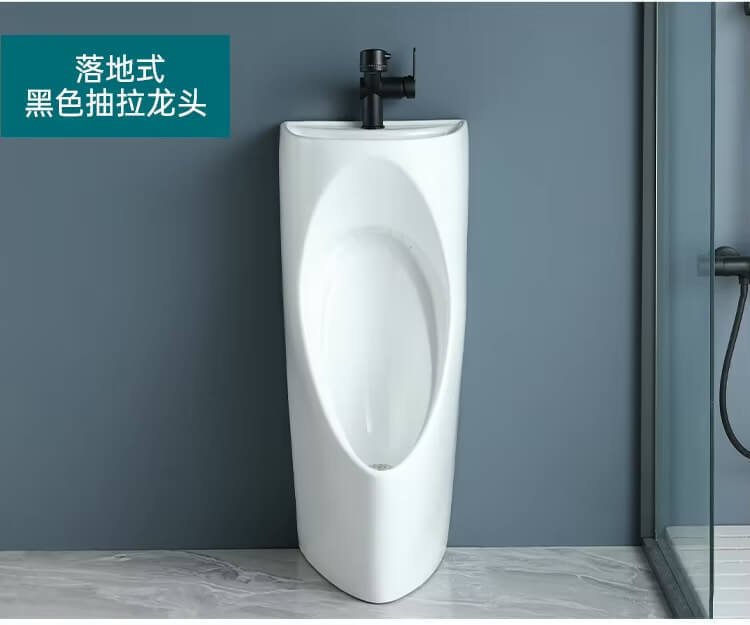 Integrated Ceramic Toilet with Washbasin  Household men's water-saving vertical wall mounted induction with washbasins sinks Bathroom toilets WC furniture hardware