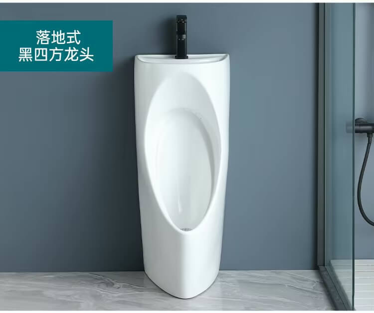 Integrated Ceramic Toilet with Washbasin  Household men's water-saving vertical wall mounted induction with washbasins sinks Bathroom toilets WC furniture hardware