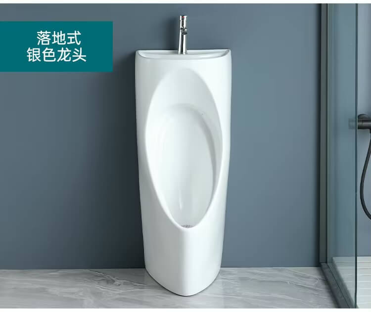 Integrated Ceramic Toilet with Washbasin  Household men's water-saving vertical wall mounted induction with washbasins sinks Bathroom toilets WC furniture hardware