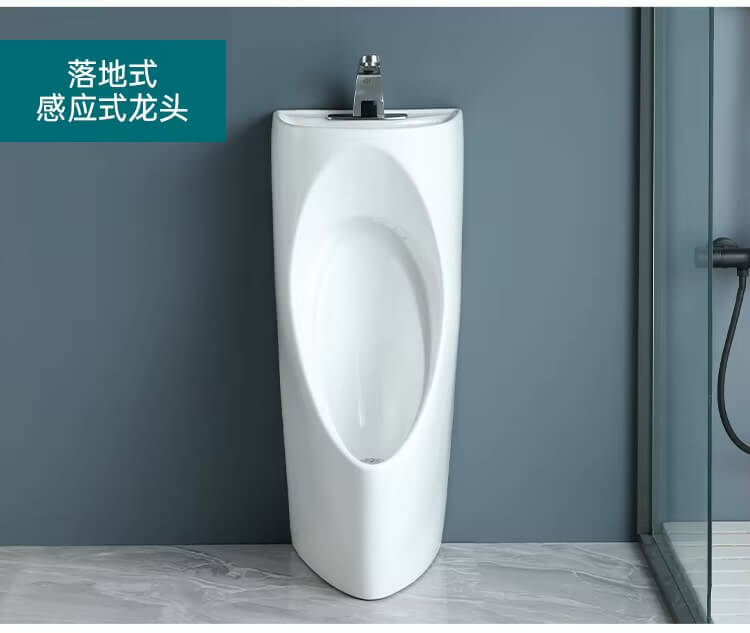Integrated Ceramic Toilet with Washbasin  Household men's water-saving vertical wall mounted induction with washbasins sinks Bathroom toilets WC furniture hardware