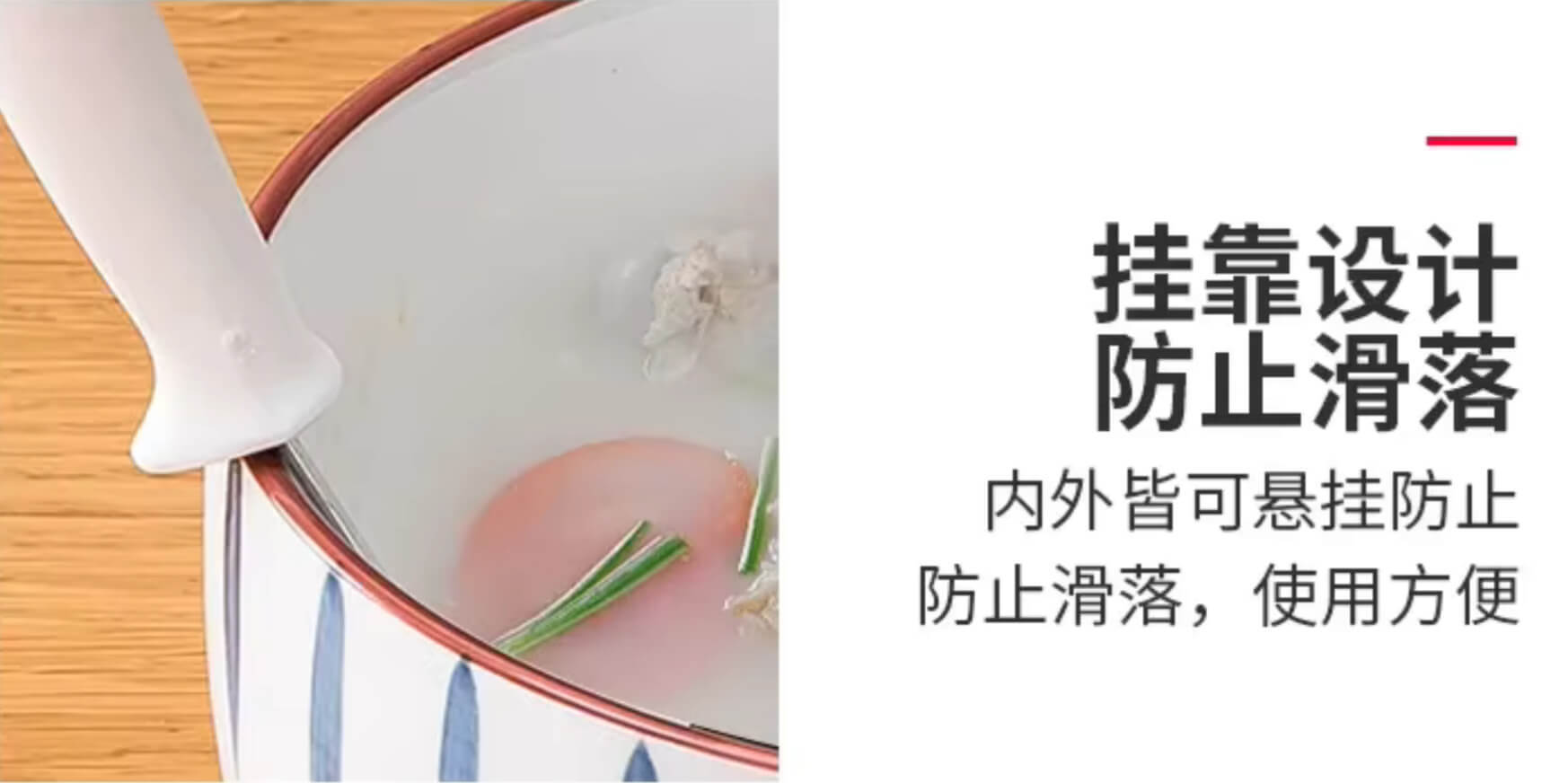 Anti-scald Tip Spoon  Japanese serving soup spoons Home cooking Takoyaki Meatballs crooked mouth long handle scoop Kitchen cooking service preparation serveware tools