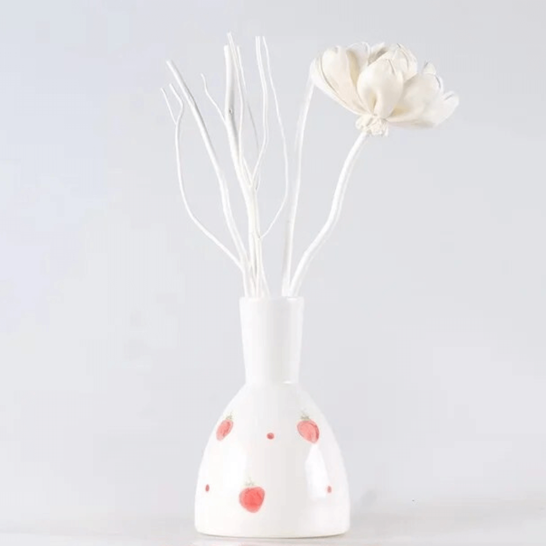 Ceramic Aroma Diffuser Vase fruit  Bottle Water Lily Reed Essential Oil Rituals Home Perfume Diffusers Bottles strawberry Aromatherapy Empty