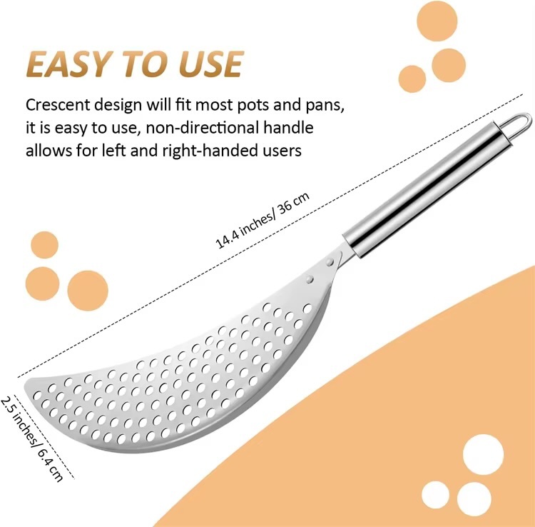 Stainless Steel Pot Strainer with Handle   Kitchen pasta strainers colanders insert drainers for different Pots Pans #JT170 in silver color