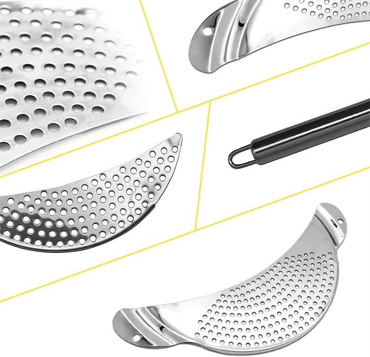 Stainless Steel Pot Strainer with Handle   Kitchen pasta strainers colanders insert drainers for different Pots Pans #JT170 in silver color