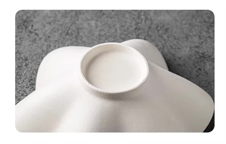 Flower floral Shaped Ceramic Fruit Salad Dried Fruit Plate Candy Pasta Plates Striped Storage Bowls Kiln Changes Restaurant Specialty dinnerware serveware in White