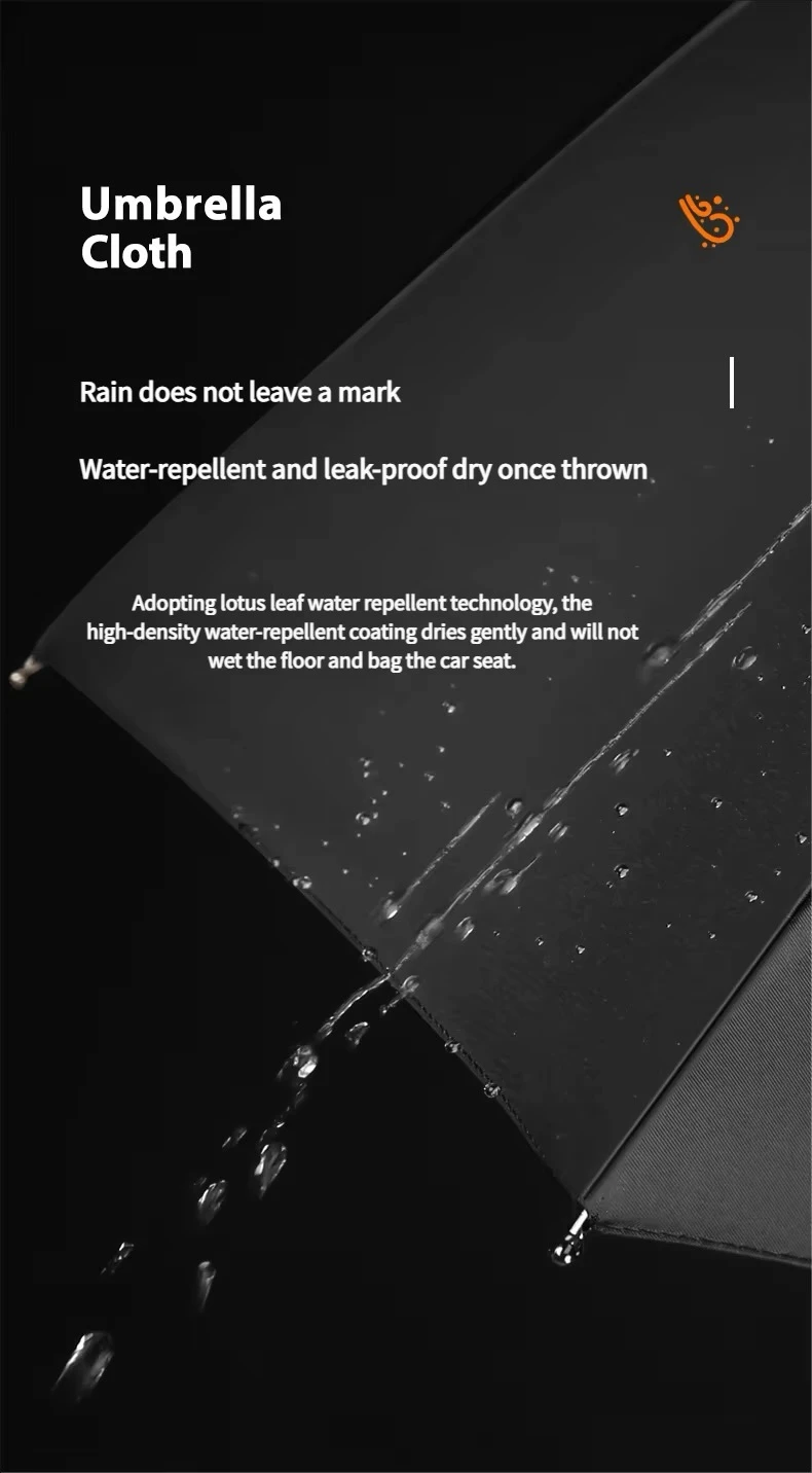 20 Bones Windproof Strong 105CM Reinforced Automatic Folding Backpack hook Umbrella for Men women, Large Buckle Handle Wind and Water Resistant sun protection and ultraviolet rain dual-purpose 3-fold school university Student Sunny travel accessory Holiday Vacation getaway shopping pencil Umbrellas accessories in light black, navy blue, Gray grey, beige, green
