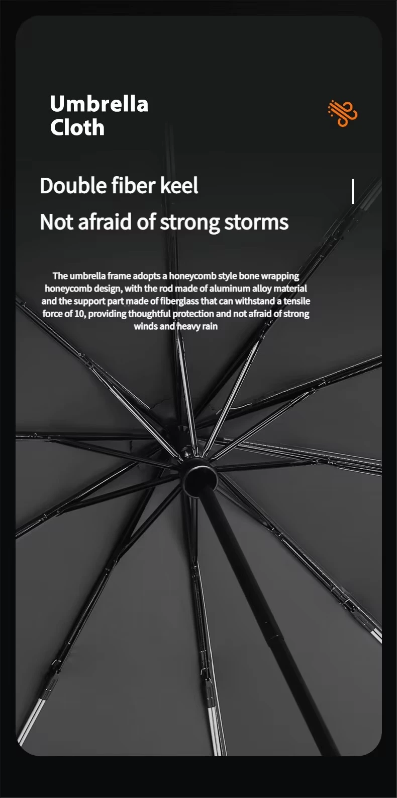 20 Bones Windproof Strong 105CM Reinforced Automatic Folding Backpack hook Umbrella for Men women, Large Buckle Handle Wind and Water Resistant sun protection and ultraviolet rain dual-purpose 3-fold school university Student Sunny travel accessory Holiday Vacation getaway shopping pencil Umbrellas accessories in light black, navy blue, Gray grey, beige, green