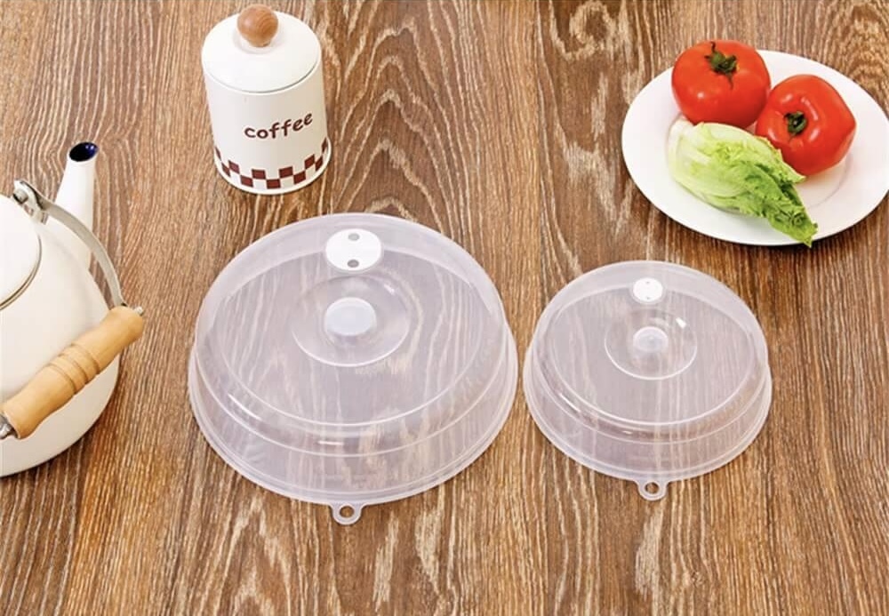 Microwave Food Cover  Heat-resistant foods splatter guards lid Anti-sputtering covers accessory Non-splatter lids Fresh-keeping cookware accessories in clear transparent color