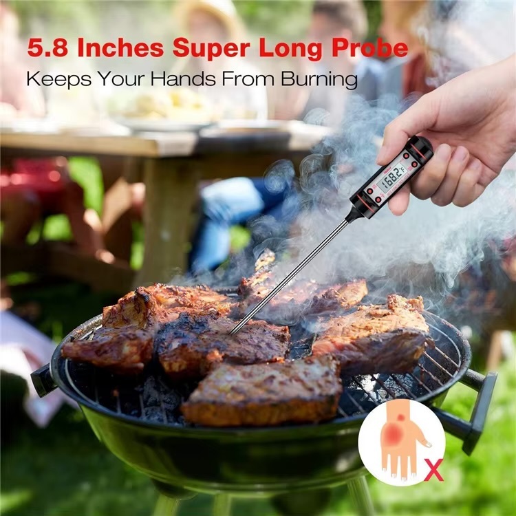 Stainless Steel Cooking Probe Thermometer  Baking food liquid paste oil milk meat temperature reading gauge thermometers Kitchen aid tools #JT-004