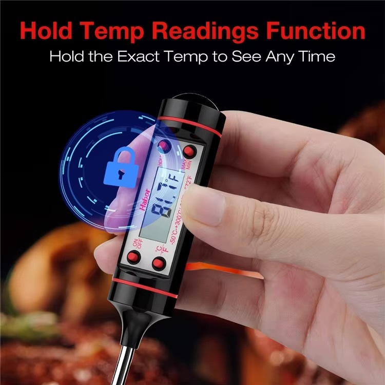Stainless Steel Cooking Probe Thermometer  Baking food liquid paste oil milk meat temperature reading gauge thermometers Kitchen aid tools #JT-004