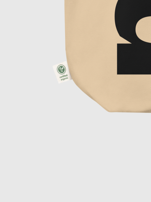 Eco Tote Bag m logo   miteigi Logo m Letter print branded product item products brand items luggage everyday use shopping beach bags multicolor design baggage in Oyster beige with black