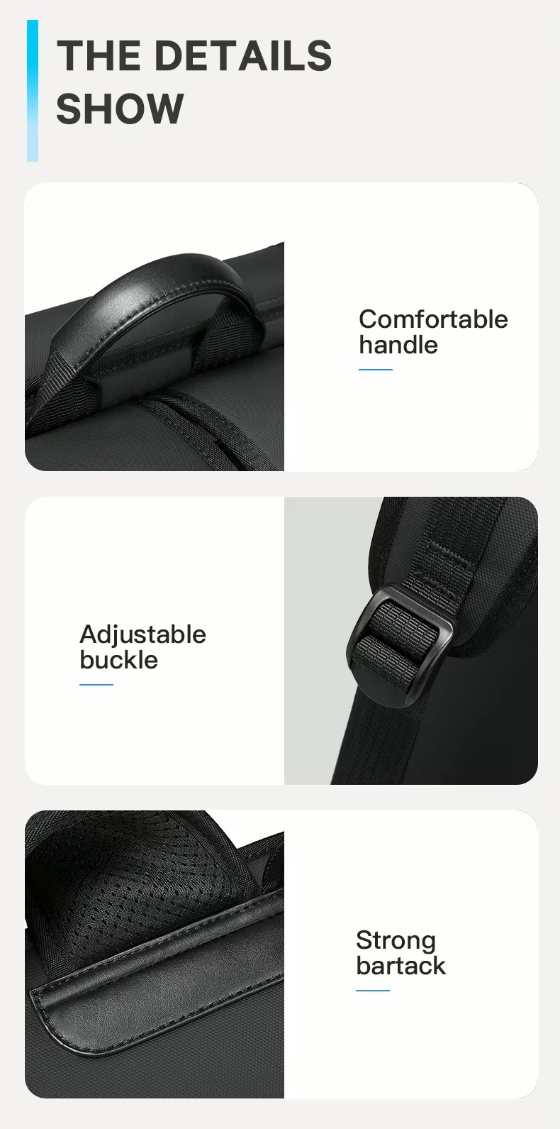 Office BANGE Simple Design Slim Backpack 14 Inch Laptop Bag Waterproof Minimalist Flat Business Backpacks Casual Travel Office Work Bags in black