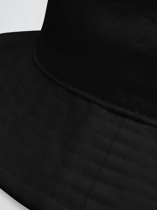 monk Bucket Hat   unisex Genderful Women’s Men’s Unisex anywear summer festival sun hats for woman man in black with white letter pattern embroidered on front, Mens womens getaway holiday vacation beachwear embroidery Headwear