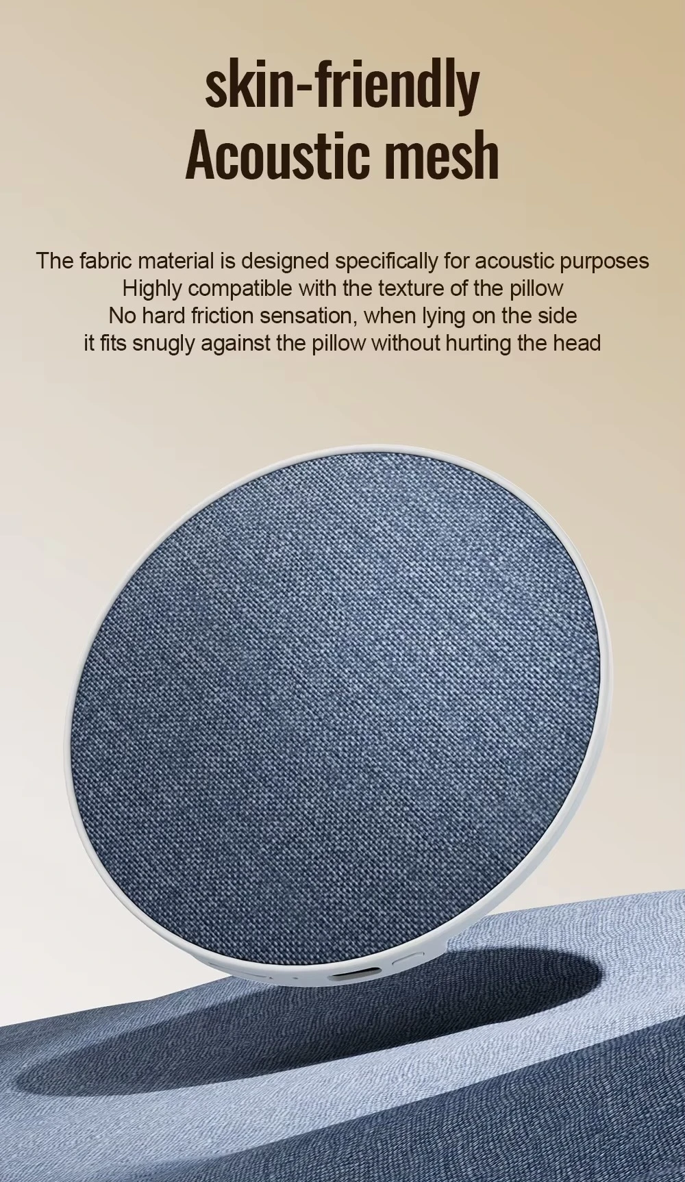 Home Bedroom Lenovo Pillow Side Sleep Aid Speaker Ultrasonic Sleep Aid Speaker High Dynamic Sound Quality Butterfly Bluetooth Speakers Electronics in blue with white accent