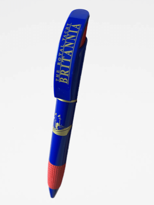 Vintage Royal Yacht Britannia Grip Pen Blue collectible Collectors Antique c1998
