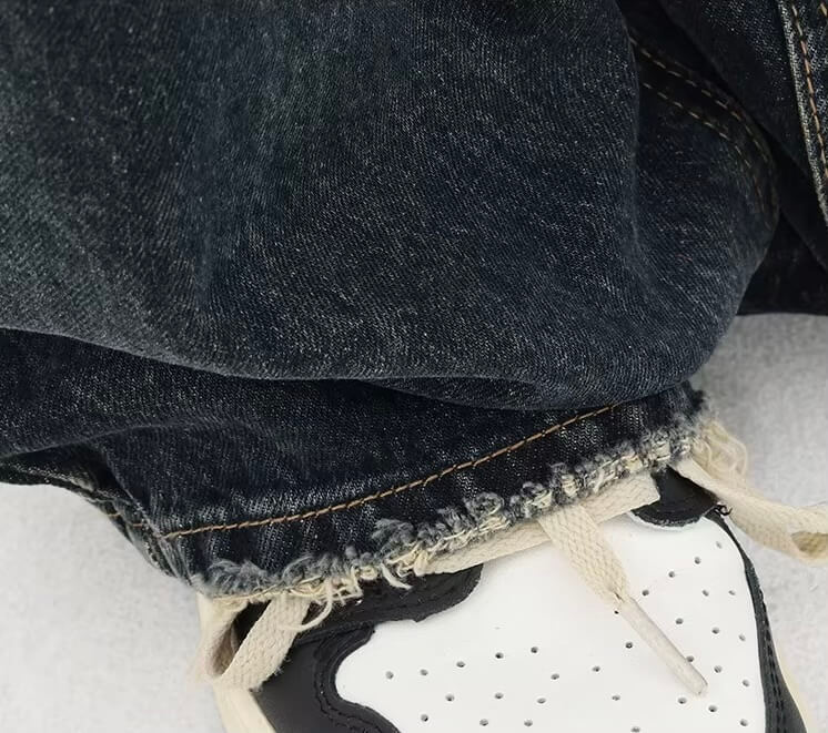 Women’s woman womens petite-, tall-, plus-, size Harajuku Streetwear Retro Fashion Autumn High rise Waist Loose Wide Leg Straight Loose Trousers Y2K Baggy Denim Jeans Pants in dark deep blue