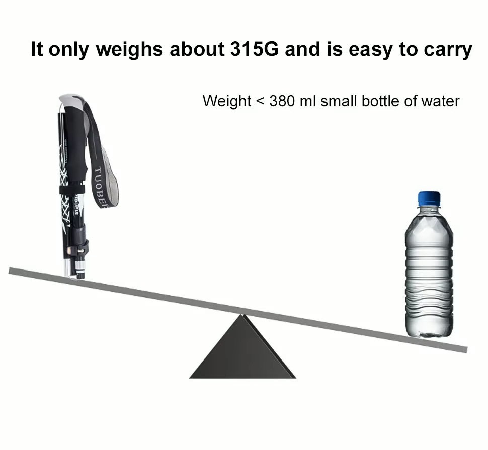 Outdoors camping Folding Trekkings Pole 4-Section Portable Walking Hiking Telescopic Stick Lightweight Camping Climbing Trekking Sticks in Black, Red, Blue, Silver