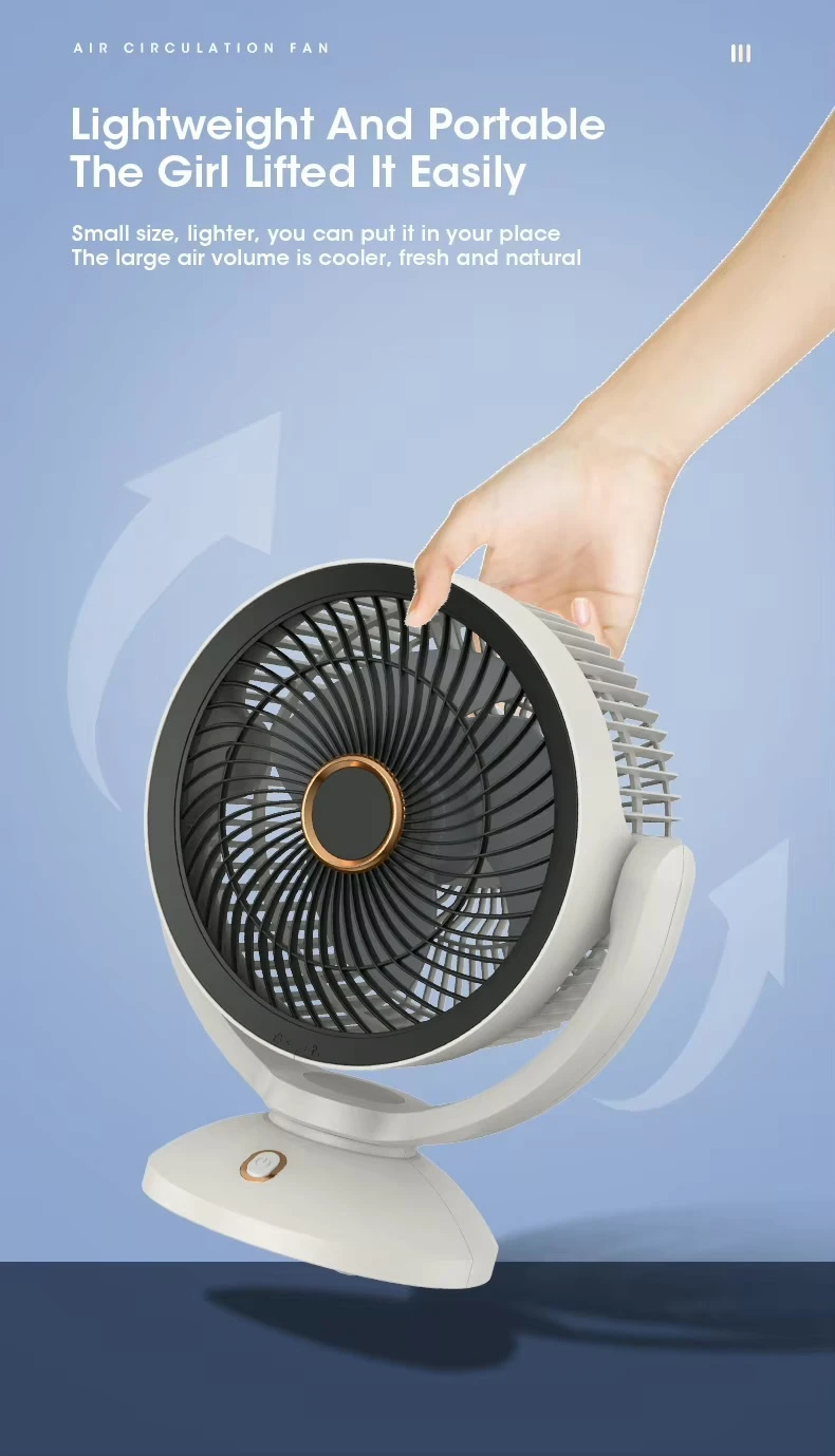 Modern minimalist Space Saving office home student dorm study room Dormitory Japanese Korean Silent Turbine USB Type-C Charge & Use Air Circulation Convection Floor Fan Timing Mini Household Electric Rotating Air Circulation Fan Fashion fans side table in white