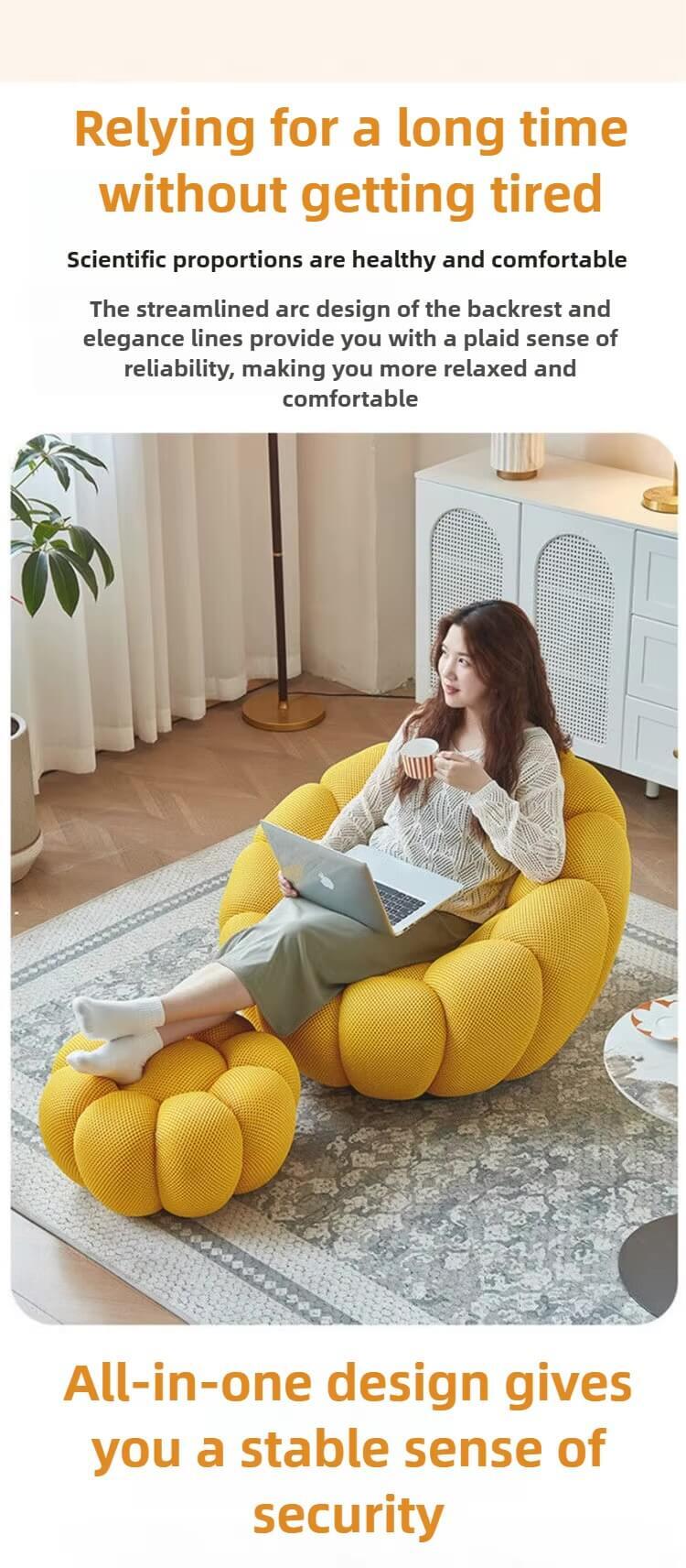 Modern Living Room Single 1 Person Sofa Rotary Lazy Sofa Relaxing Puffs Bedroom Comfortable Chaise Lounge Furniture Sofas Chairs in yellow, white, light green