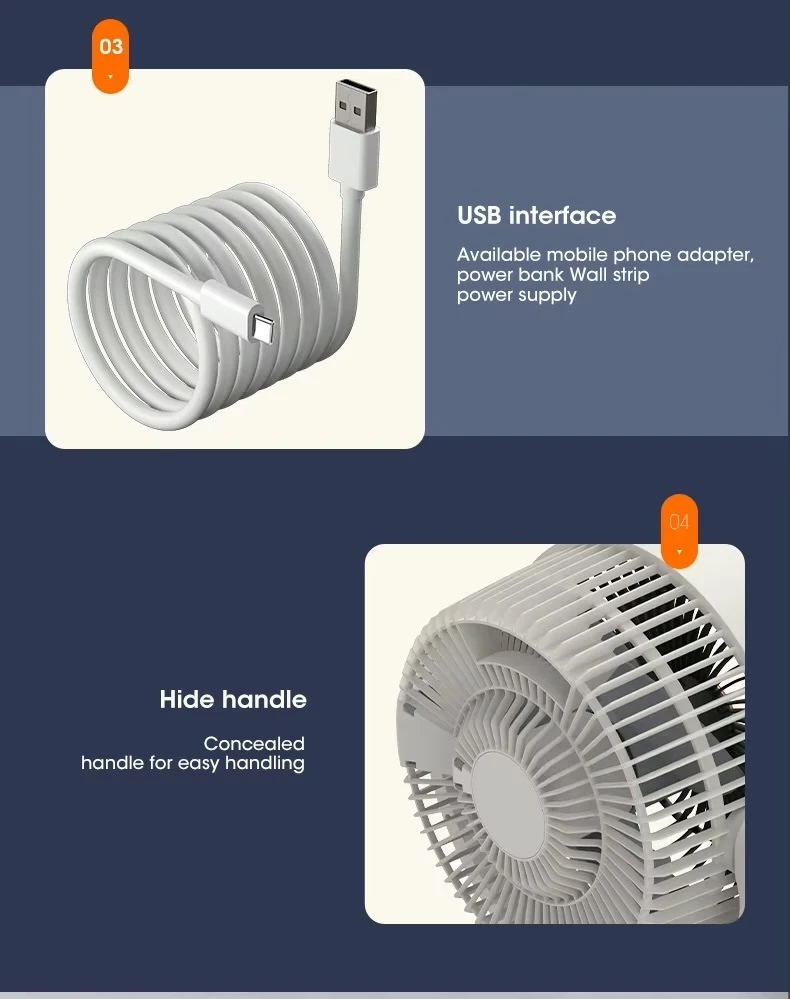 Modern minimalist Space Saving office home student dorm study room Dormitory Japanese Korean Silent Turbine USB Type-C Charge & Use Air Circulation Convection Floor Fan Timing Mini Household Electric Rotating Air Circulation Fan Fashion fans side table in white