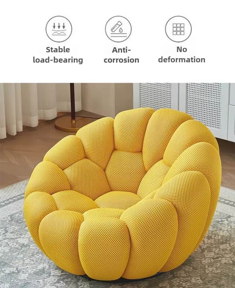 Modern Living Room Single 1 Person Sofa Rotary Lazy Sofa Relaxing Puffs Bedroom Comfortable Chaise Lounge Furniture Sofas Chairs in yellow, white, light green