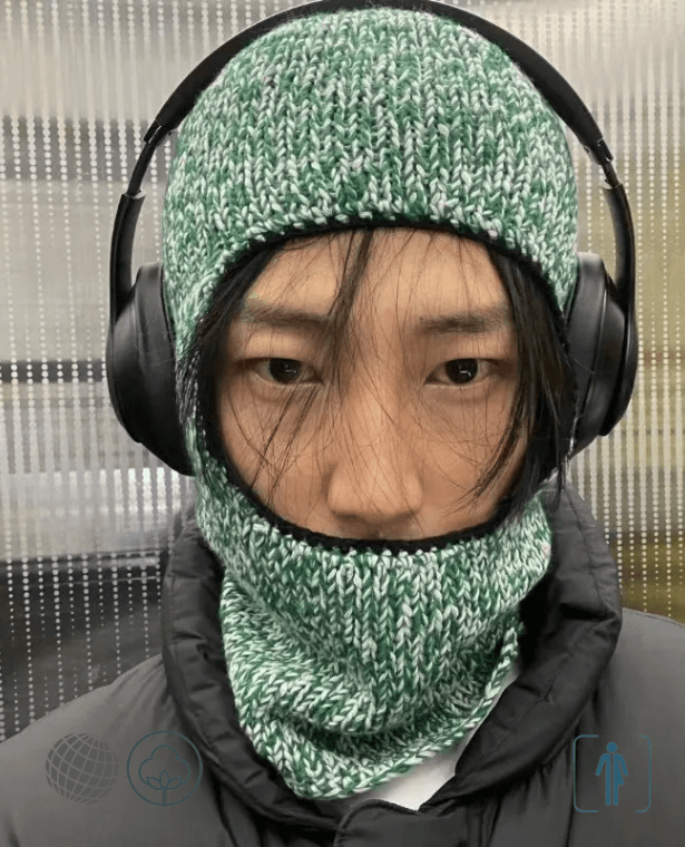 Balaclava Skullies  Unisex Anywear Women’s Mens Winter Beanies Hat Bib Men Warm Windproof Cap Women Wool Scarf Caps Balaclavas Masks Bonnet Knitted Hats Headwear for Woman Man in Green