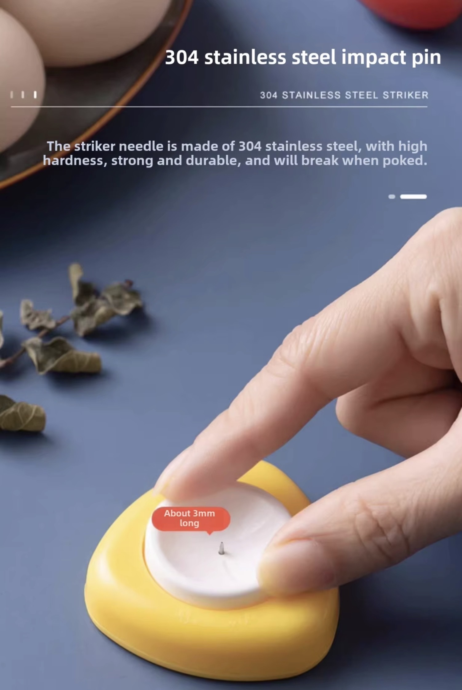 Kitchen Egg Hole Punch Kitchens Accessories Cracker Piercing Practical utility Accessories Gadget Cooking Tools gadgets in white with yellow