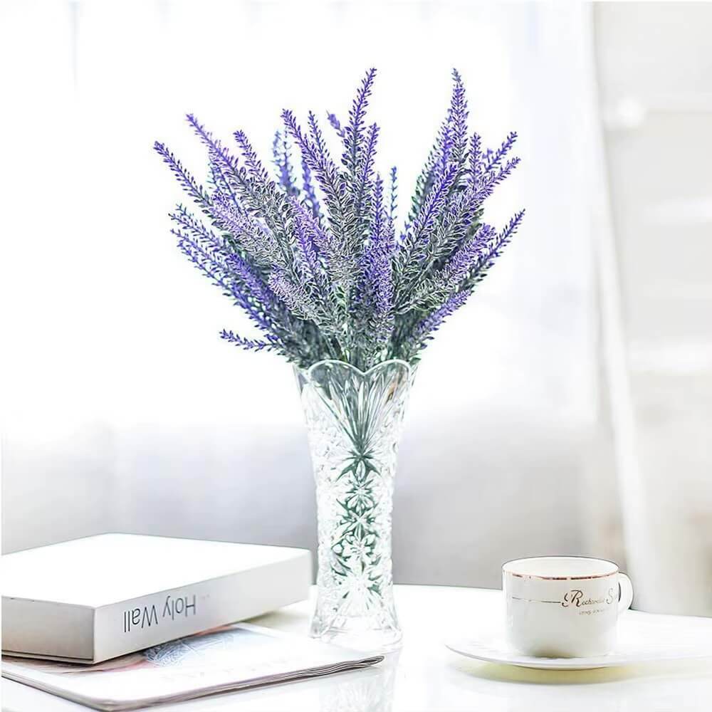 3Pcs Purple Artificial Lavender 36cm 3-Piece Flowers Bouquet Fake Plant for Indoor Home Decor Garden Wedding Decoration DIY Vase Accessory Floral stems accessories