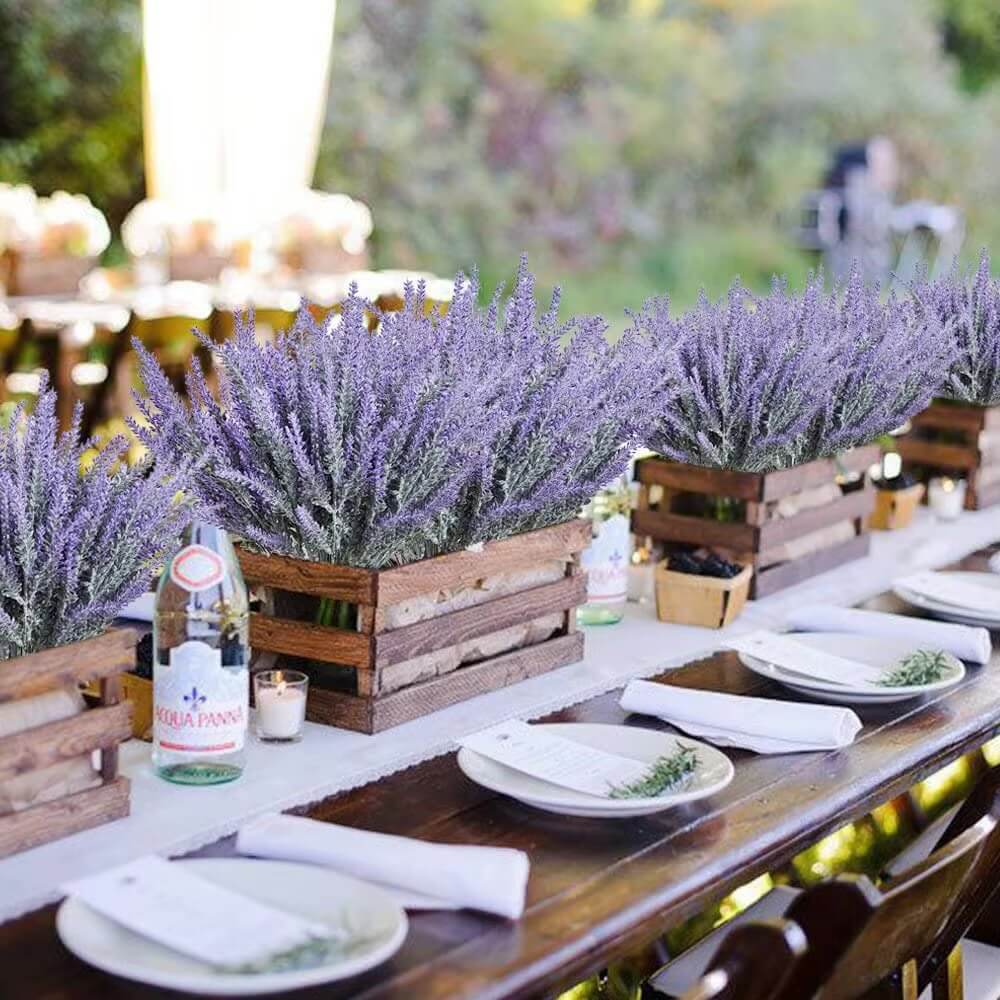 3Pcs Purple Artificial Lavender 36cm 3-Piece Flowers Bouquet Fake Plant for Indoor Home Decor Garden Wedding Decoration DIY Vase Accessory Floral stems accessories