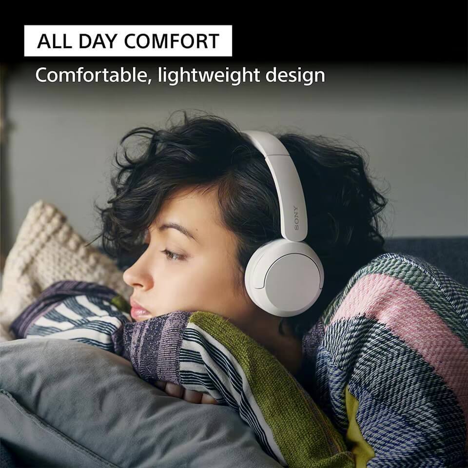 Sony WH-CH520 Headphones Support DESS Original Bluetooth wireless headset up to 50 hours Battery Life Support Voice Assistance 100%. Headsets In white