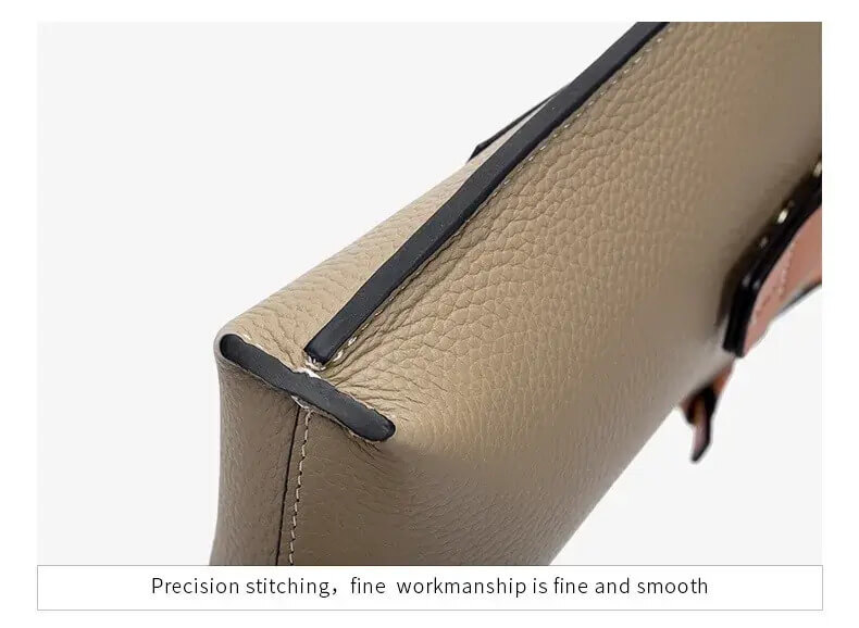 Women's woman womens Mini genuine leather crossbody messenger bag Brand design fashion Female multi-functional phone shoulder bags in Black, Blue, Gray grey tan, Yellowish brown