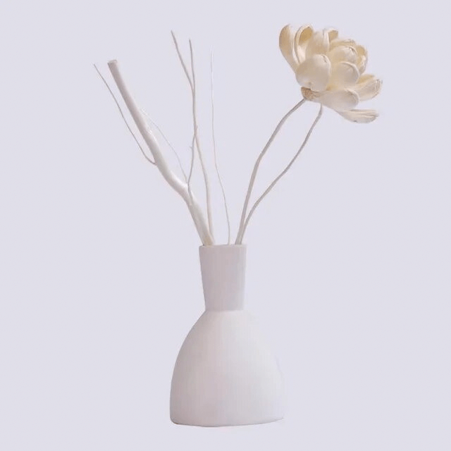 White Ceramic Aroma Diffuser Vase  Bottle Water Lily Reed Essential Oil Rituals Home Perfume Diffusers Bottles strawberry Aromatherapy Empty