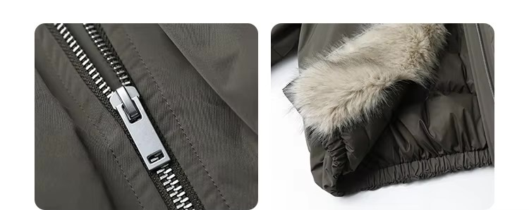 Women’s woman womens petite-, tall-, plus-, size Casual Fall Autumn Winter loose classic Vintage style Long Sleeves v-neck hooded Faux Fur Collar pockets Female white duck down field Faux Fur-Trim Puffer Jacket trimmed evening Jackets coats in army green with beige