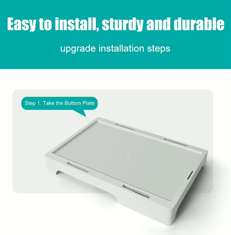 Office home Label Holder for 4x6 Shipping Labels Printer Rolls and Fanfold Labels 2 in 1 Work for Desktop Thermal Label Stickers holders in light Gray grey