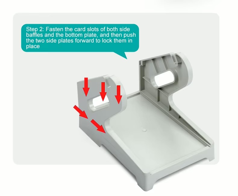Office home Label Holder for 4x6 Shipping Labels Printer Rolls and Fanfold Labels 2 in 1 Work for Desktop Thermal Label Stickers holders in light Gray grey