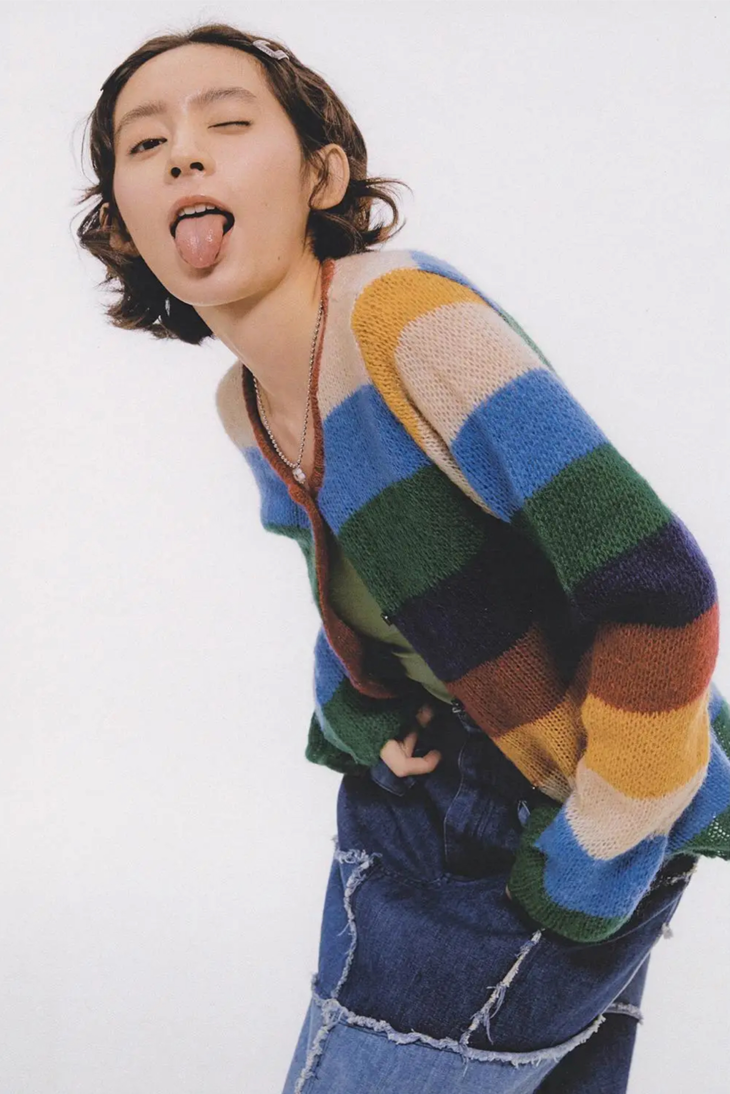 Classic Cardigan  Genderful Women’s Vintage Hip Hop Grunge Rainbow Cardigans Leisure Slim Crop Basic Round O-neck Lovely Students Harajuku Y2k Chic single breasted womens plus size Streetwear Spring Colorful multicolor striped Sweaters for Woman 