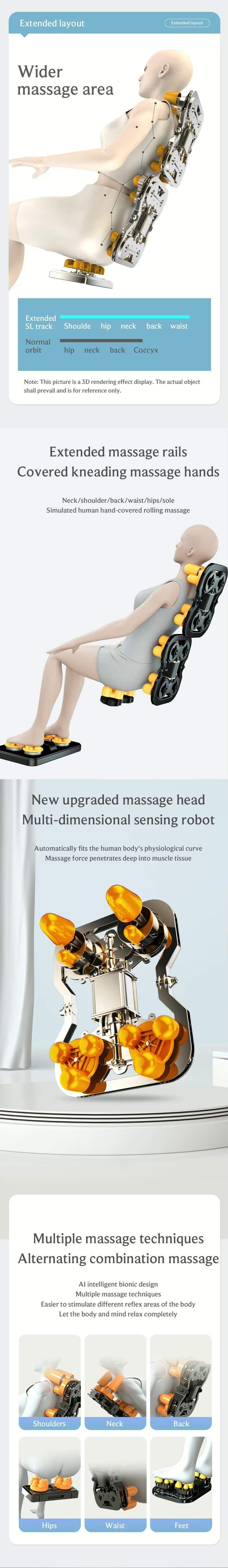 Beauty and skincare 4D Full Body Relaxation Massage Chair Zero Gravity SL-Track Shiatsu Recliner with Bluetooth Speaker AI Control relaxation wellbeing in Gray grey