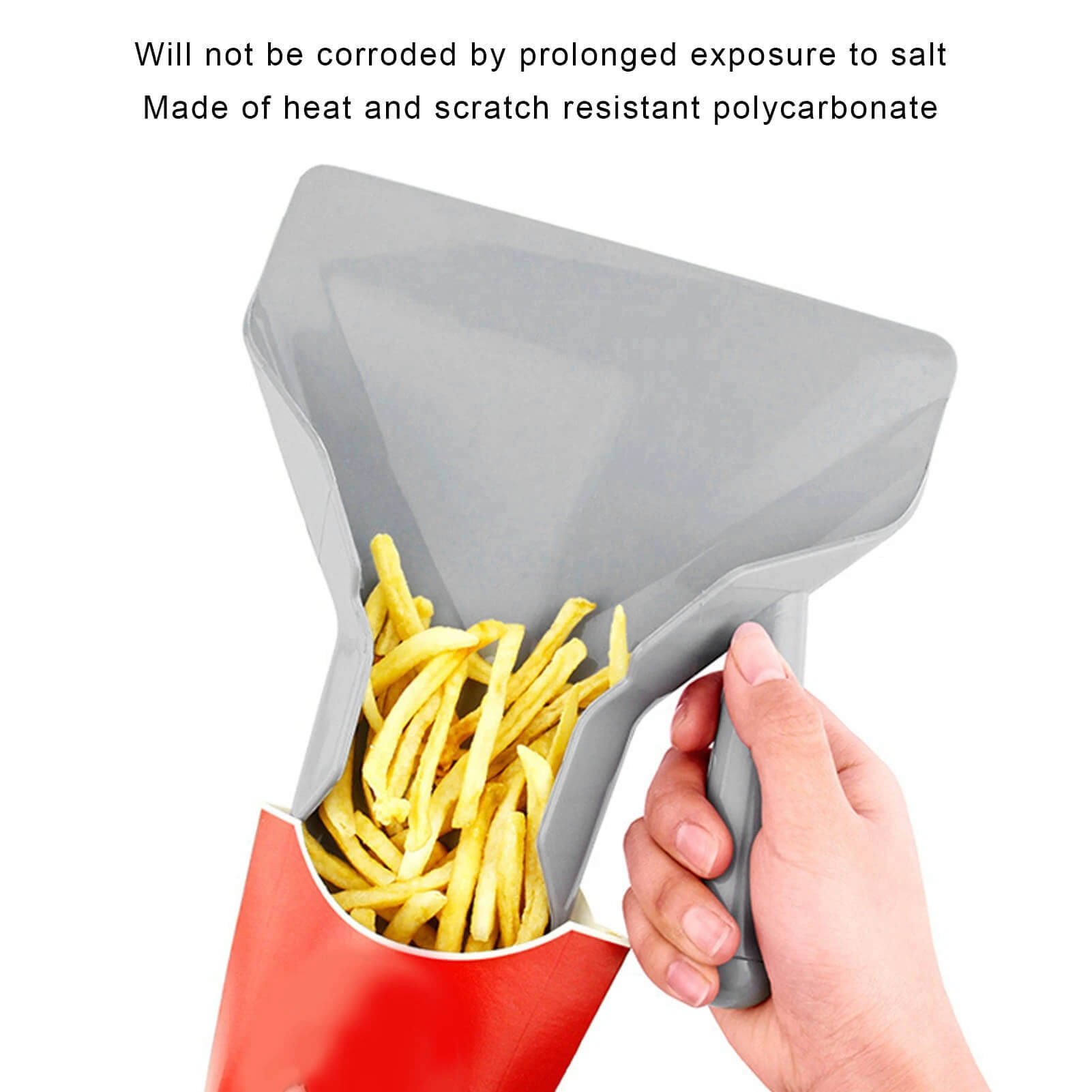 French Fries Shovel Food Grade Household Non Slip Right Handle French Fries Spatula French Fry Bagger Scoop Kitchen serveware Utensils