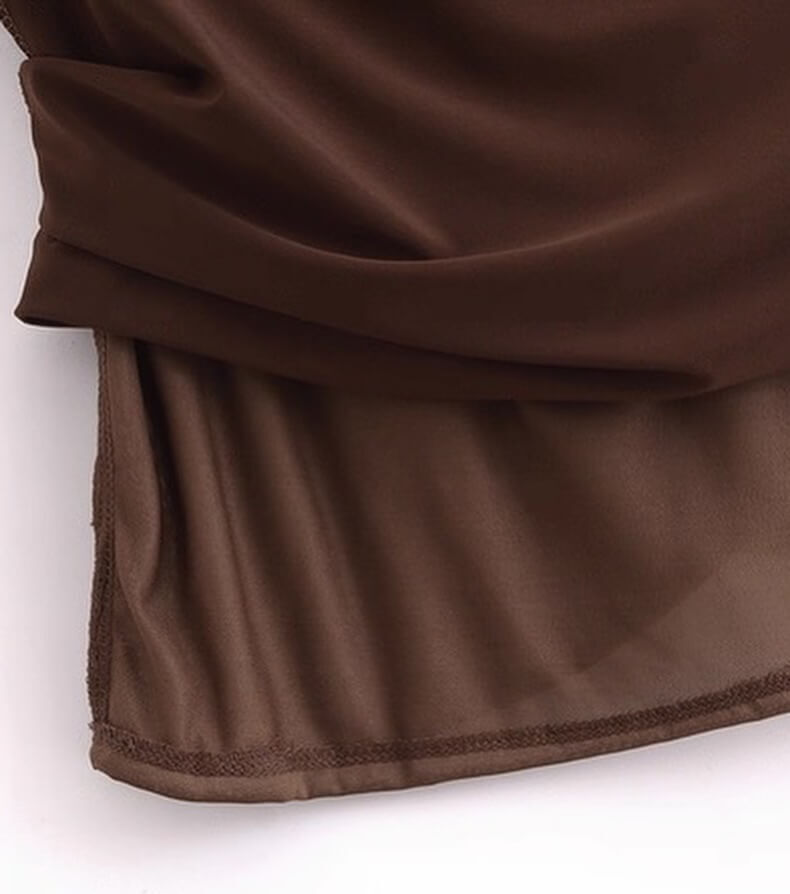 Spring Women's woman womens petite-, tall-, plus-, size Long Knitted Vest sleeveless Stand mandarin Collar H-Line Polyester Fiber Commute wfh office party wear ruched midi dresses in brown