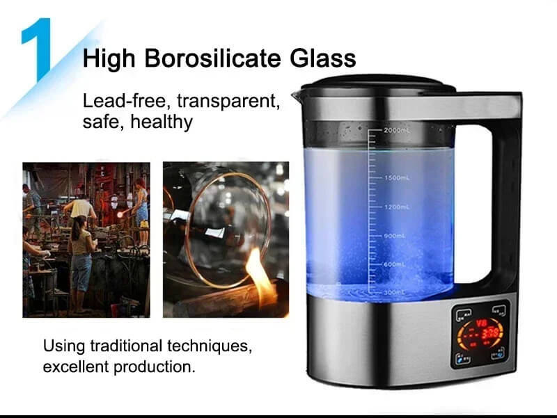 Electric Hydrogen Rich Water kettle 2L   Hydrogen Water ionizer Alkaline Healthy Energy Generator Cup 2L Kitchen appliances