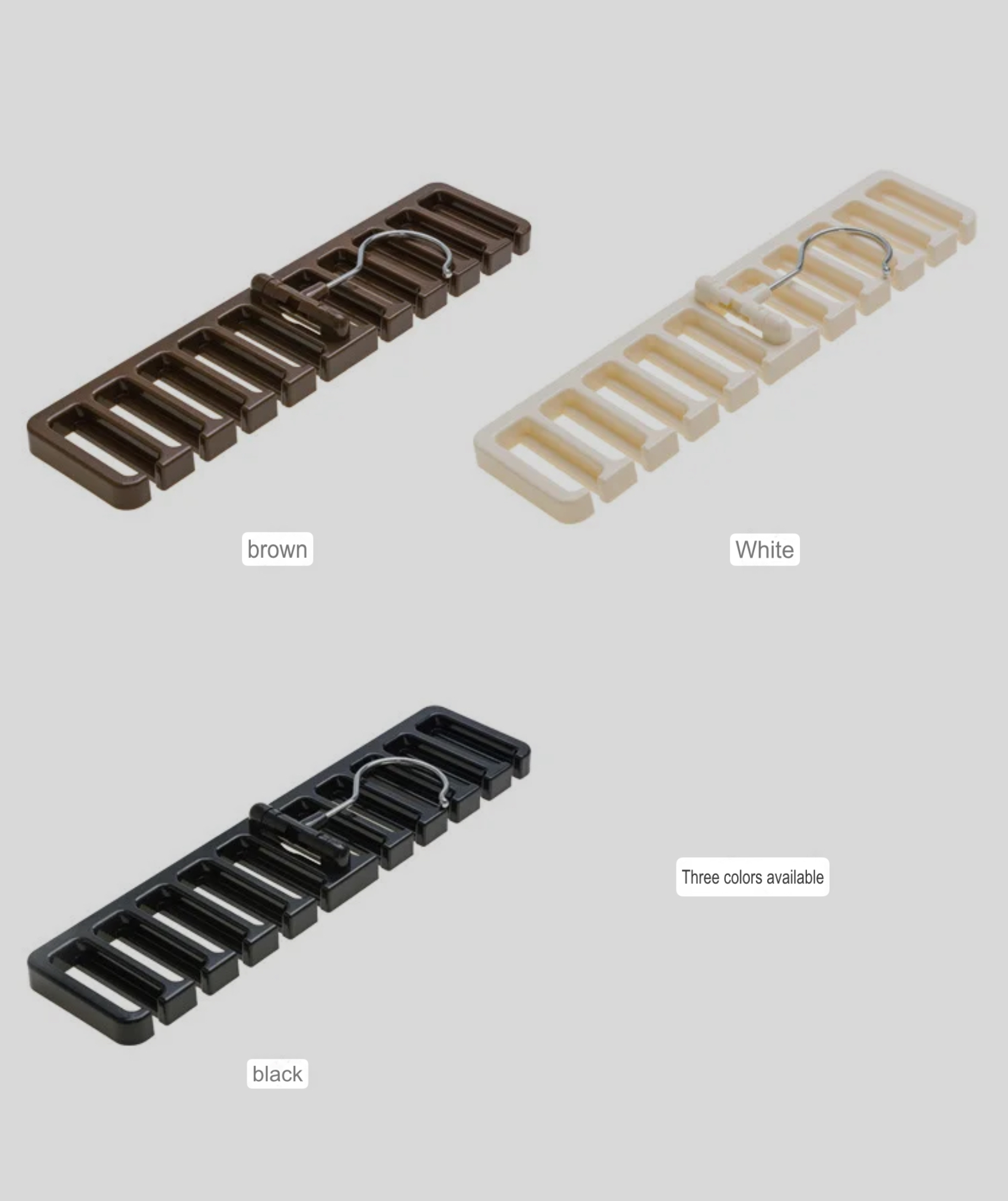 Tie Belt Hanger Wardrobe Closet Belts Scarf Hanging Organizer Rotating 10 Card Slots Storage Holder Rack Hook hangers Bedroom Home Items