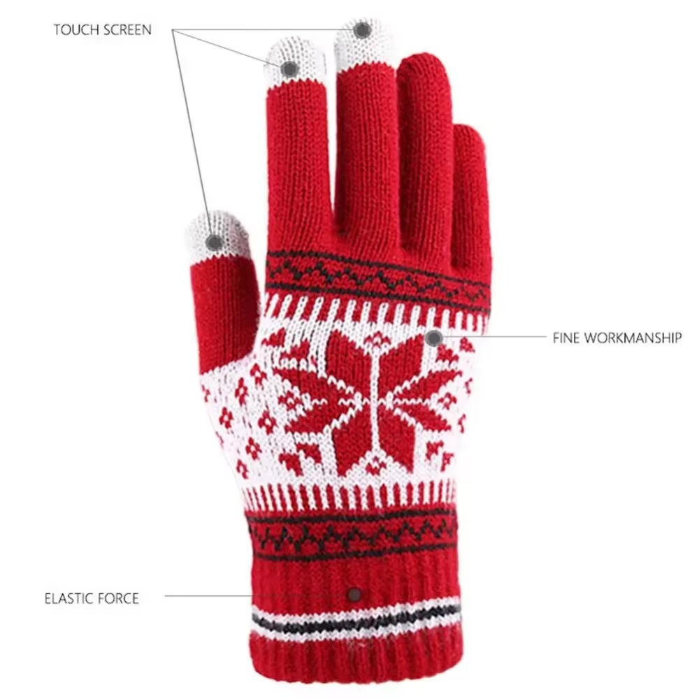 Women’s woman womens Men’s man mens Unisex Genflex Gender Neutral Genderfluid petite-, tall-, plus-, size office commute workwear Casual Fall Autumn Winter Christmas holiday seasonal cold weather accessory Warm Windproof Full Finger snowflake Touchscreen Cold Weather Hiking Outdoor gloves Fashion accessories in red with white
