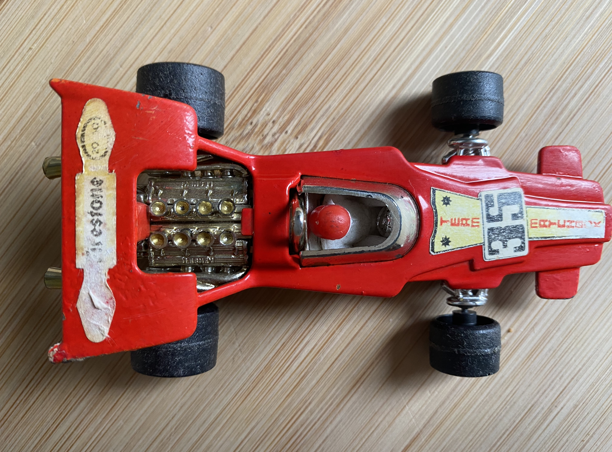 Formula One Racing Car Team #35 by Matchbox Vintage Original 1971 Makers Made in England Collectors Antique Classic Red Firestone Toys Cars Speedkings LESNEY PRODUCTS &.Co Limited Trending British collection Edition
