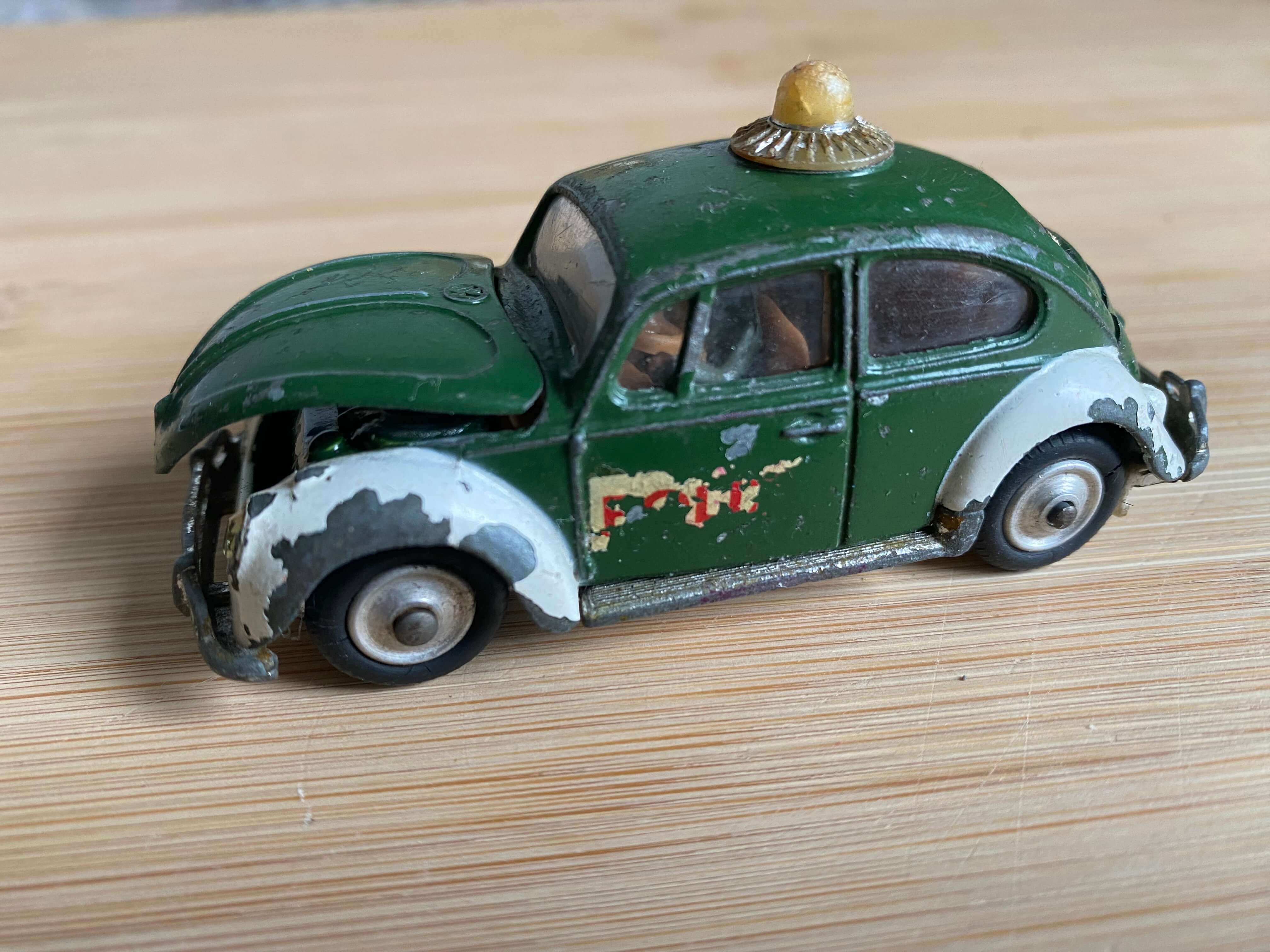 Volkswagen European Police Car #492 by Corgi Vintage Original Toy Car c1967 Makers Hornby Hobbies Margate England Collectors Antique Classic Toys Cars British collection Edition