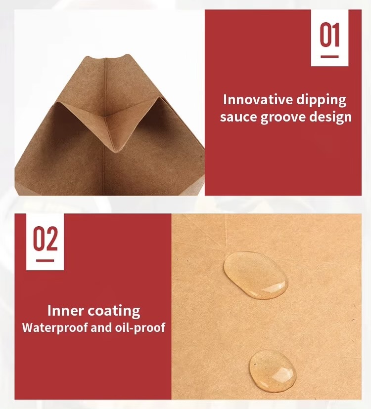 Tabletop & bar 25/50pcs Disposable Paper French Fries snack Bags Holder Cup With Dipping Sauce Deli Cup Paper Cone Snack Cups For Onion Ring Popcorn Serving Pouch Container sundries snacks Tableware Party supplies in natural brown color 25-Piece 50-Piece set supply