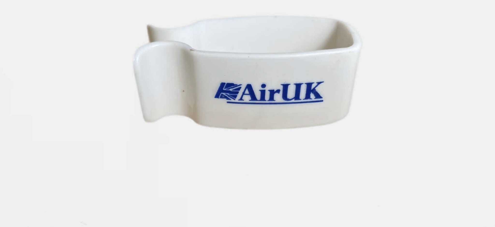 Air UK Napkin Holder Clasp Vintage Original British Airline In-flight Serveware Dining Napkins Holders Aviation Collection Collectibles c1980s collectible antique memorabilia