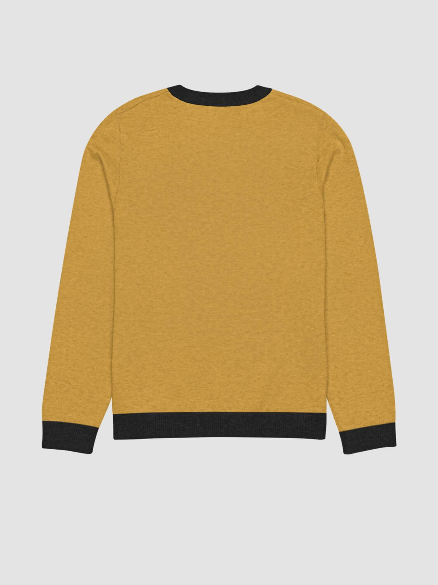 Knitted Crewneck Sweater  Genderful women’s relaxed fit crew neck long sleeves cotton-blend merino stitch knit sweaters for woman in mustard yellow Graphic wing embroidered warm anywear clothes Womens round o-neck embroidered ribbed unisex tops
