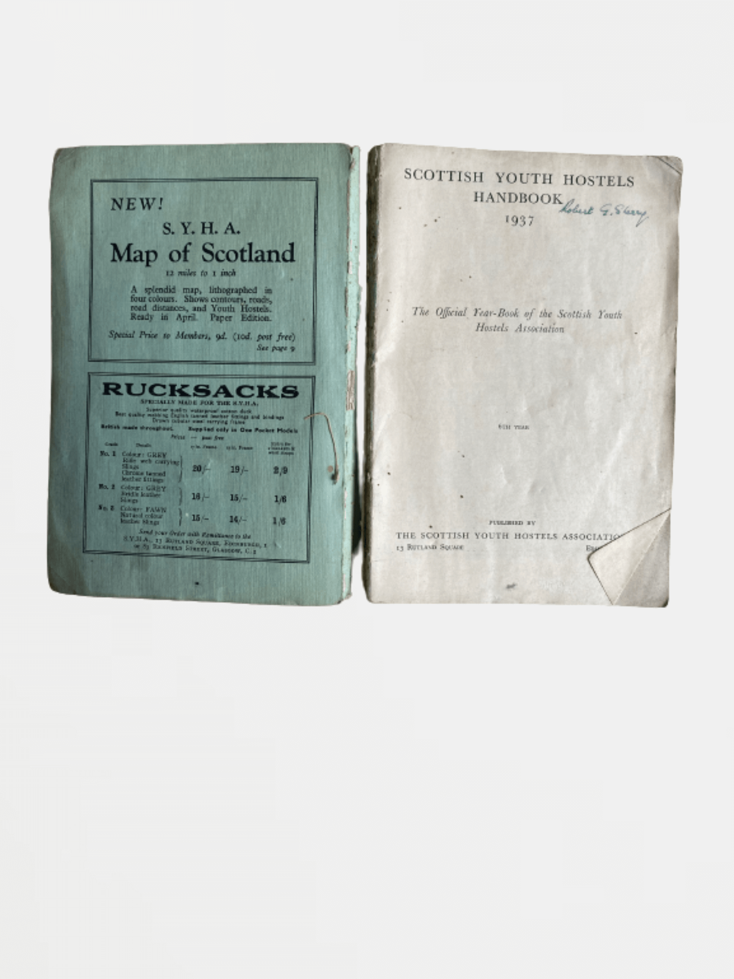 Scottish Youth Hostels Association 1937 Handbook Vintage Original Outdoor Classic Hiking Camping Scotland Accommodation Guide Book Collectible Antique Books Printed By MORRISON AND GIBR Ltd, EDINBURGH Tourist Outdoors Historical Trend Publication